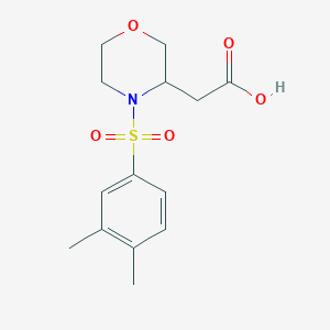 2-[4-(3,4-Dimethylphenyl)sulfonylmorpholin-3-yl]acetic acid