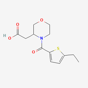 2-[4-(5-Ethylthiophene-2-carbonyl)morpholin-3-yl]acetic acid