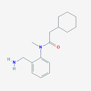 molecular formula C16H24N2O B7602328 N-[2-(aminomethyl)phenyl]-2-cyclohexyl-N-methylacetamide 