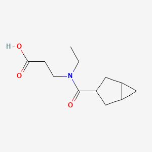 molecular formula C12H19NO3 B7602336 3-[Bicyclo[3.1.0]hexane-3-carbonyl(ethyl)amino]propanoic acid 