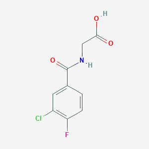 2-[(3-Chloro-4-fluorobenzoyl)amino]acetic acid