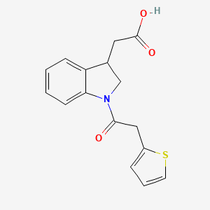 2-[1-(2-Thiophen-2-ylacetyl)-2,3-dihydroindol-3-yl]acetic acid