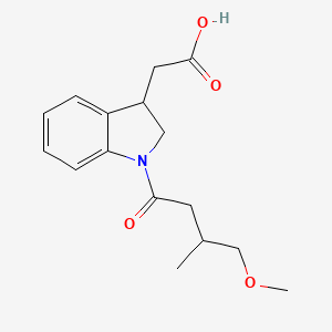 2-[1-(4-Methoxy-3-methylbutanoyl)-2,3-dihydroindol-3-yl]acetic acid