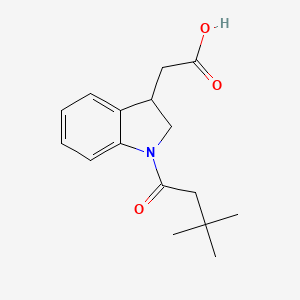 2-[1-(3,3-Dimethylbutanoyl)-2,3-dihydroindol-3-yl]acetic acid