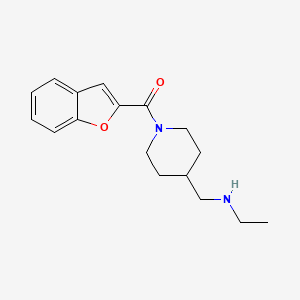 molecular formula C17H22N2O2 B7602449 1-Benzofuran-2-yl-[4-(ethylaminomethyl)piperidin-1-yl]methanone 