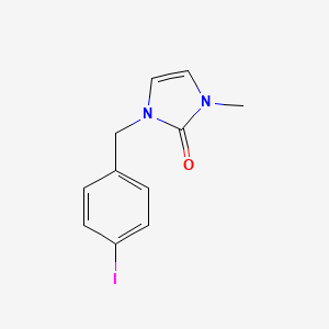 molecular formula C11H11IN2O B7602475 1-[(4-Iodophenyl)methyl]-3-methylimidazol-2-one 