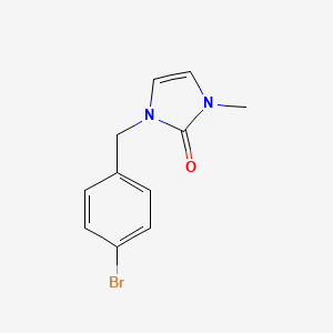 molecular formula C11H11BrN2O B7602484 1-[(4-Bromophenyl)methyl]-3-methylimidazol-2-one 