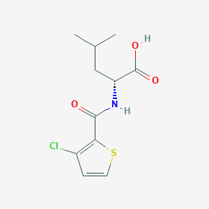 (2R)-2-[(3-chlorothiophene-2-carbonyl)amino]-4-methylpentanoic acid