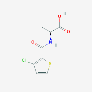 molecular formula C8H8ClNO3S B7602527 (2R)-2-[(3-chlorothiophene-2-carbonyl)amino]propanoic acid 