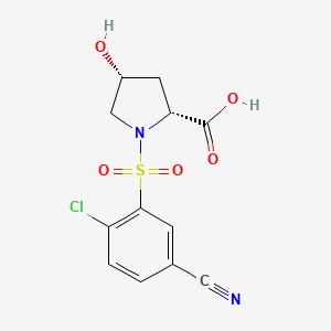 (2R,4R)-1-(2-chloro-5-cyanophenyl)sulfonyl-4-hydroxypyrrolidine-2-carboxylic acid