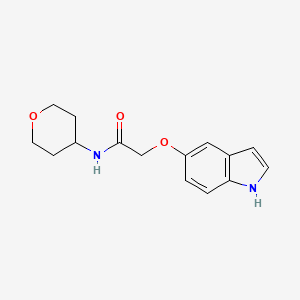 2-(1H-indol-5-yloxy)-N-(oxan-4-yl)acetamide