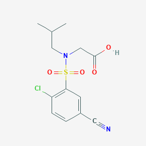 2-[(2-Chloro-5-cyanophenyl)sulfonyl-(2-methylpropyl)amino]acetic acid