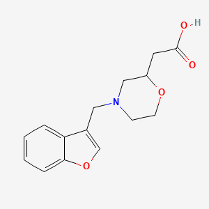 2-[4-(1-Benzofuran-3-ylmethyl)morpholin-2-yl]acetic acid