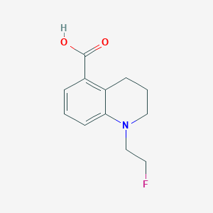 molecular formula C12H14FNO2 B7602674 1-(2-fluoroethyl)-3,4-dihydro-2H-quinoline-5-carboxylic acid 