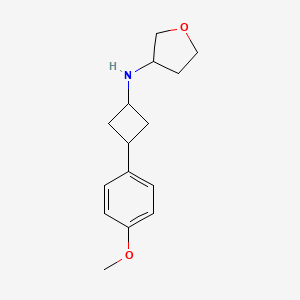 N-[3-(4-methoxyphenyl)cyclobutyl]oxolan-3-amine