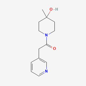 molecular formula C13H18N2O2 B7602698 1-(4-Hydroxy-4-methylpiperidin-1-yl)-2-pyridin-3-ylethanone 