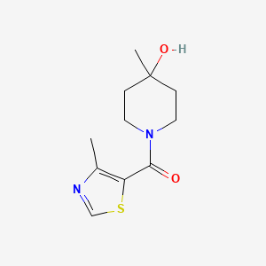 molecular formula C11H16N2O2S B7602764 (4-Hydroxy-4-methylpiperidin-1-yl)-(4-methyl-1,3-thiazol-5-yl)methanone 