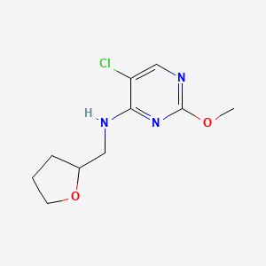 molecular formula C10H14ClN3O2 B7602770 5-chloro-2-methoxy-N-(oxolan-2-ylmethyl)pyrimidin-4-amine 