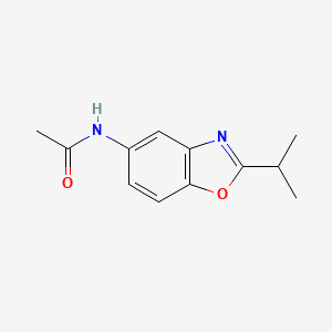 molecular formula C12H14N2O2 B7602778 N-(2-propan-2-yl-1,3-benzoxazol-5-yl)acetamide 