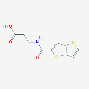 molecular formula C10H9NO3S2 B7602782 3-(Thieno[3,2-b]thiophene-5-carbonylamino)propanoic acid 