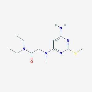 2-[(6-amino-2-methylsulfanylpyrimidin-4-yl)-methylamino]-N,N-diethylacetamide