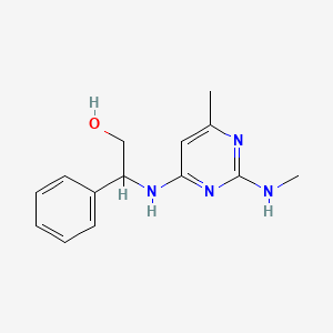 2-[[6-Methyl-2-(methylamino)pyrimidin-4-yl]amino]-2-phenylethanol