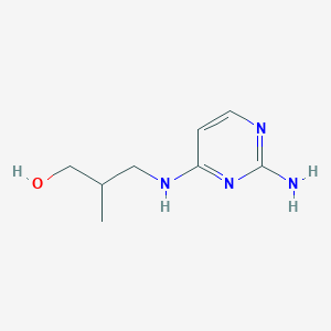 molecular formula C8H14N4O B7602841 3-[(2-Aminopyrimidin-4-yl)amino]-2-methylpropan-1-ol 