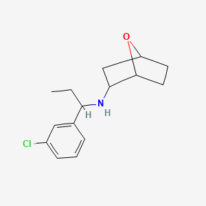 N-[1-(3-chlorophenyl)propyl]-7-oxabicyclo[2.2.1]heptan-2-amine