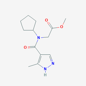 methyl 2-[cyclopentyl-(5-methyl-1H-pyrazole-4-carbonyl)amino]acetate