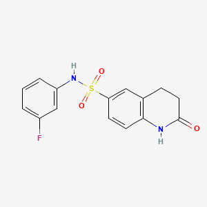 N-(3-fluorophenyl)-2-oxo-3,4-dihydro-1H-quinoline-6-sulfonamide