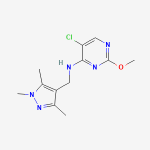 5-chloro-2-methoxy-N-[(1,3,5-trimethylpyrazol-4-yl)methyl]pyrimidin-4-amine