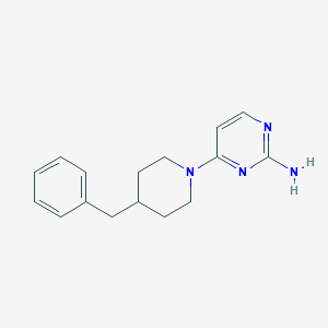 molecular formula C16H20N4 B7603006 4-(4-Benzylpiperidin-1-yl)pyrimidin-2-amine 