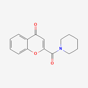 molecular formula C15H15NO3 B7603009 2-(Piperidine-1-carbonyl)chromen-4-one 