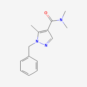 molecular formula C14H17N3O B7603032 1-benzyl-N,N,5-trimethylpyrazole-4-carboxamide 