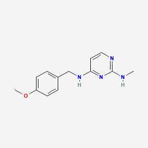 4-N-[(4-methoxyphenyl)methyl]-2-N-methylpyrimidine-2,4-diamine