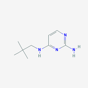 molecular formula C9H16N4 B7603060 4-N-(2,2-dimethylpropyl)pyrimidine-2,4-diamine 