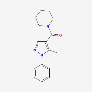 (5-Methyl-1-phenylpyrazol-4-yl)-piperidin-1-ylmethanone