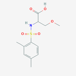 molecular formula C12H17NO5S B7603109 2-[(2,4-Dimethylphenyl)sulfonylamino]-3-methoxypropanoic acid 