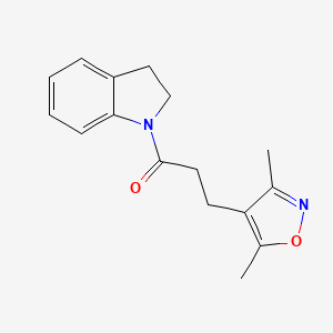 1-(2,3-Dihydroindol-1-yl)-3-(3,5-dimethyl-1,2-oxazol-4-yl)propan-1-one