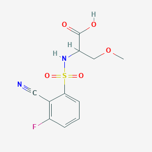 2-[(2-Cyano-3-fluorophenyl)sulfonylamino]-3-methoxypropanoic acid