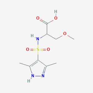 2-[(3,5-dimethyl-1H-pyrazol-4-yl)sulfonylamino]-3-methoxypropanoic acid