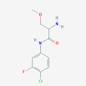 molecular formula C10H12ClFN2O2 B7603176 2-amino-N-(4-chloro-3-fluorophenyl)-3-methoxypropanamide 