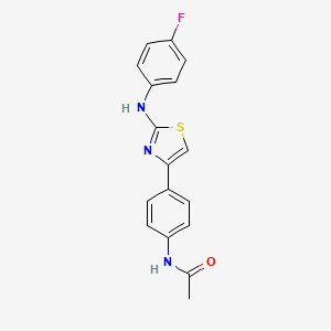 N-{4-[2-(4-fluoroanilino)-1,3-thiazol-4-yl]phenyl}acetamide