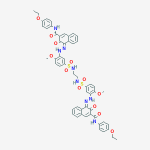 B076032 2-Naphthalenecarboxamide, 4,4'-[1,2-ethanediylbis[iminosulfonyl(6-methoxy-3,1-phenylene)azo]]bis[N-(4-ethoxyphenyl)-3-hydroxy- CAS No. 12216-95-4