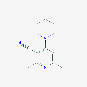 molecular formula C13H17N3 B7603256 2,6-Dimethyl-4-piperidin-1-ylpyridine-3-carbonitrile 