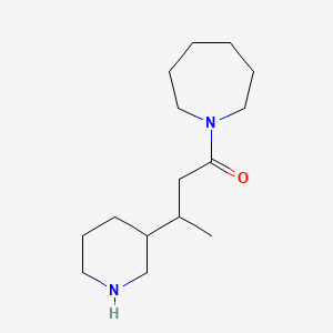 molecular formula C15H28N2O B7603274 1-(Azepan-1-yl)-3-piperidin-3-ylbutan-1-one 