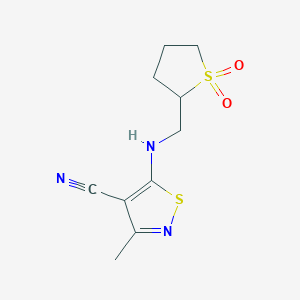 5-[(1,1-Dioxothiolan-2-yl)methylamino]-3-methyl-1,2-thiazole-4-carbonitrile