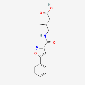 3-Methyl-4-[(5-phenyl-1,2-oxazole-3-carbonyl)amino]butanoic acid