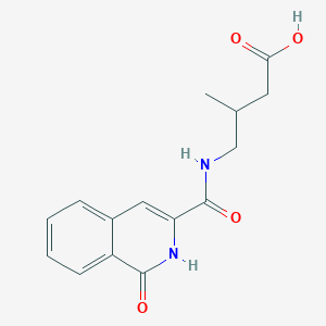 molecular formula C15H16N2O4 B7603287 3-methyl-4-[(1-oxo-2H-isoquinoline-3-carbonyl)amino]butanoic acid 