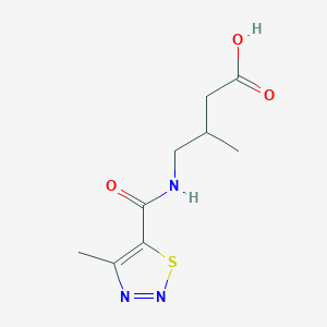 3-Methyl-4-[(4-methylthiadiazole-5-carbonyl)amino]butanoic acid